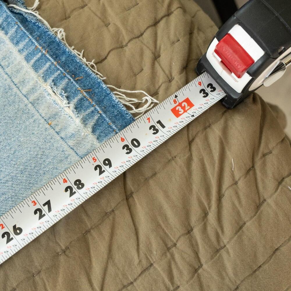 Custom handmade sashiko levis patchwork jeans size 31 x 30 - Picture 6 of 7